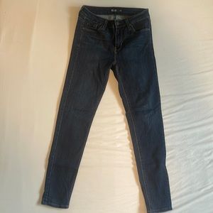 Just Black Skinny Stretchy Dark Washed Denim Jeans 28 Petite